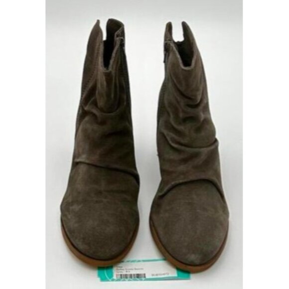 Diba Bailey Suede Bootie Women’s 9.5 Gray Leather Upper Ankle Boots - Picture 3 of 9